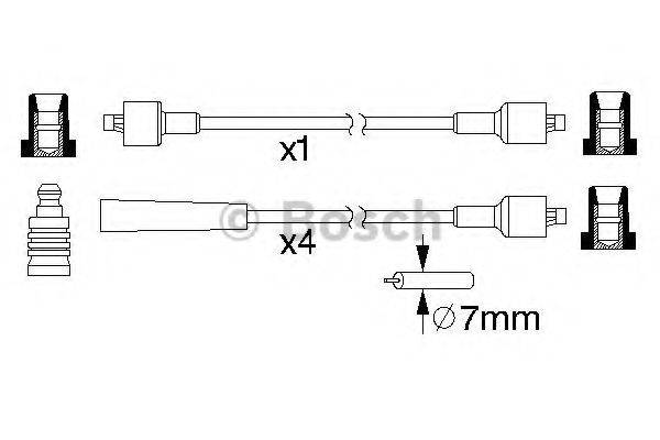 BOSCH 0986357088 Комплект дротів запалювання