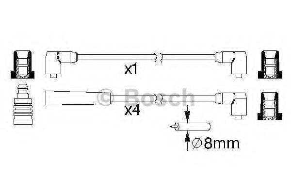 BOSCH 0986357116 Комплект дротів запалювання