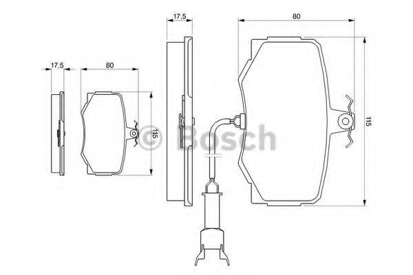 BOSCH 0986424018 Комплект гальмівних колодок, дискове гальмо