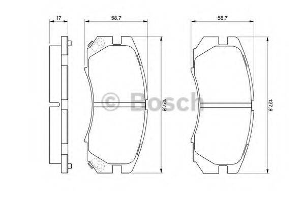 BOSCH 0986424211 Комплект гальмівних колодок, дискове гальмо