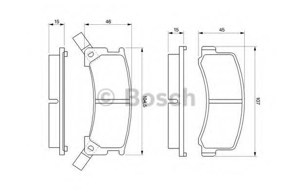 BOSCH 0986424239 Комплект гальмівних колодок, дискове гальмо