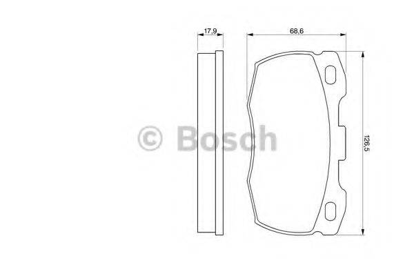 BOSCH 0986424286 Комплект гальмівних колодок, дискове гальмо