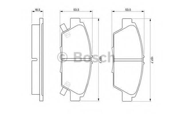 BOSCH 0986424289 Комплект гальмівних колодок, дискове гальмо