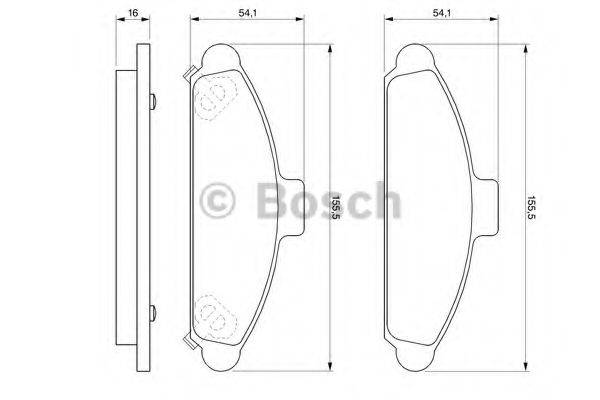 BOSCH 0986424330 Комплект гальмівних колодок, дискове гальмо