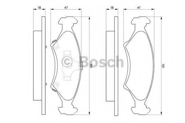 BOSCH 0986424348 Комплект гальмівних колодок, дискове гальмо