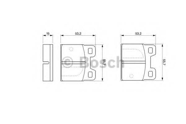 BOSCH 0986424408 Комплект гальмівних колодок, дискове гальмо