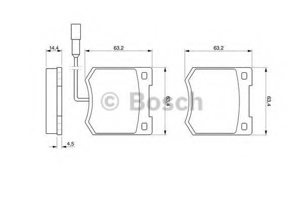 BOSCH 0986424417 Комплект гальмівних колодок, дискове гальмо