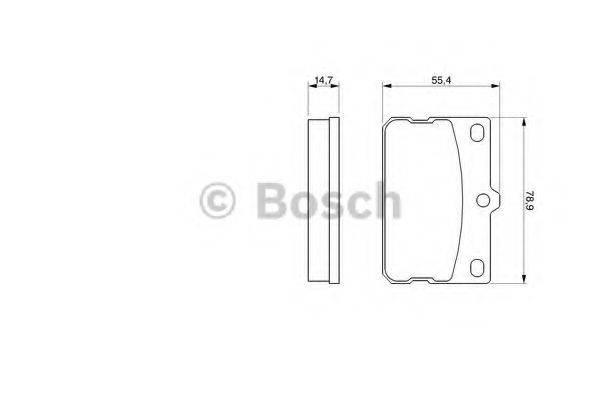 BOSCH 0986424422 Комплект гальмівних колодок, дискове гальмо