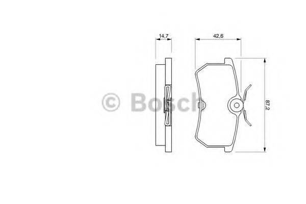 BOSCH 0986424472 Комплект гальмівних колодок, дискове гальмо