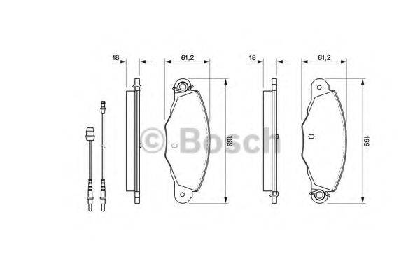 BOSCH 0986424511 Комплект гальмівних колодок, дискове гальмо