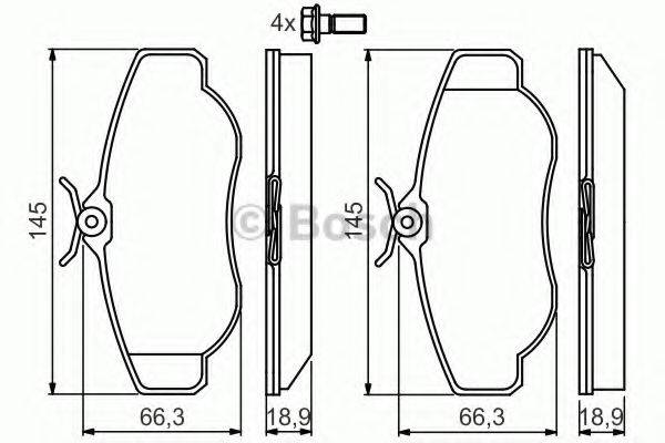 BOSCH 0986424565 Комплект гальмівних колодок, дискове гальмо