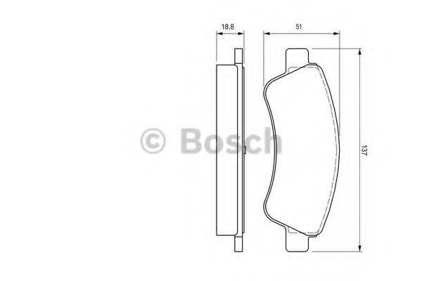 BOSCH 0986424571 Комплект гальмівних колодок, дискове гальмо