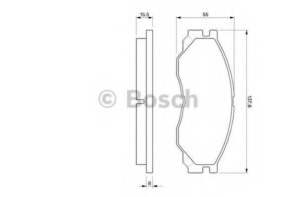 BOSCH 0986424572 Комплект гальмівних колодок, дискове гальмо