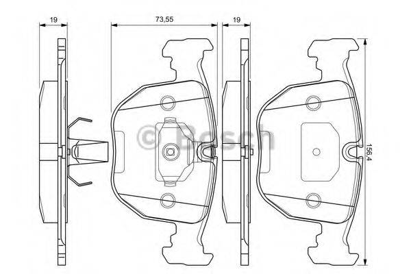 BOSCH 0986424584 Комплект гальмівних колодок, дискове гальмо