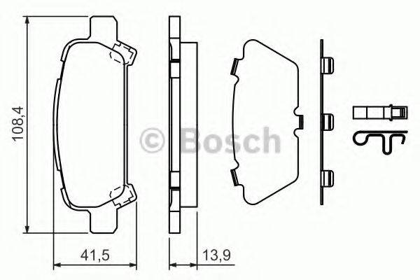 BOSCH 0986424650 Комплект гальмівних колодок, дискове гальмо