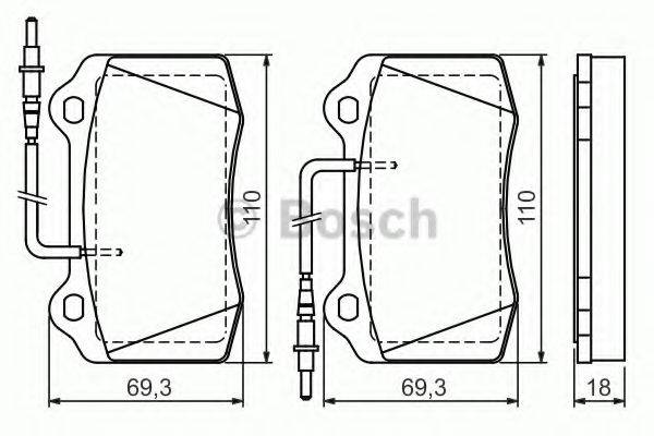 BOSCH 0986424658 Комплект гальмівних колодок, дискове гальмо