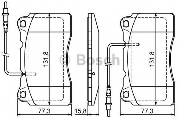 BOSCH 0986424738 Комплект гальмівних колодок, дискове гальмо