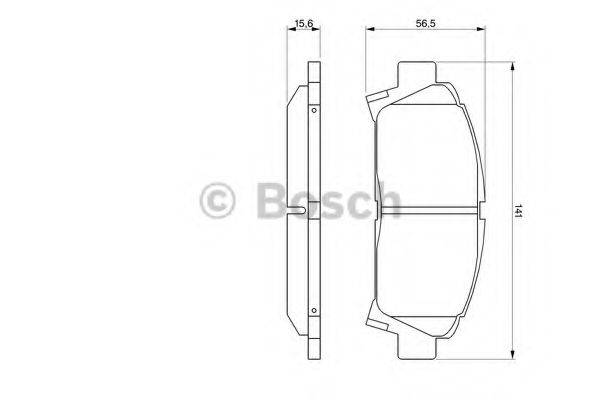 BOSCH 0986424799 Комплект гальмівних колодок, дискове гальмо