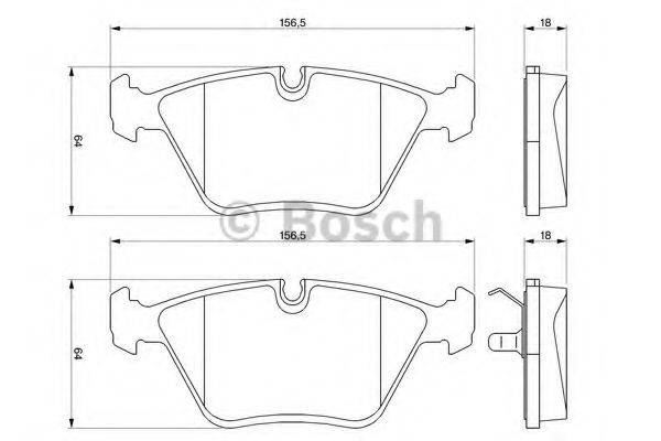 BOSCH 0986424828 Комплект гальмівних колодок, дискове гальмо