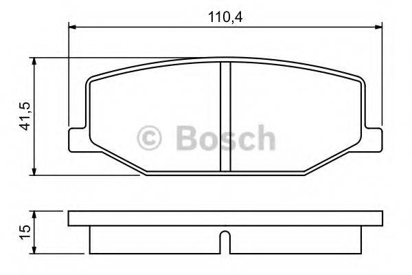 BOSCH 0986460935 Комплект гальмівних колодок, дискове гальмо