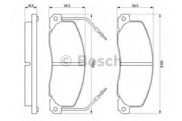 BOSCH 0986460946 Комплект гальмівних колодок, дискове гальмо