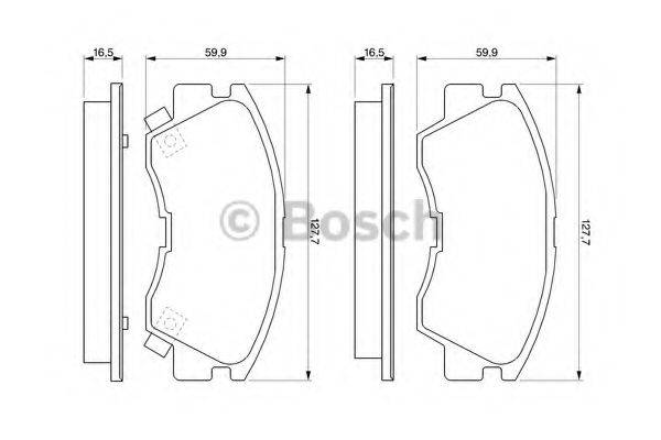 BOSCH 0986460978 Комплект гальмівних колодок, дискове гальмо