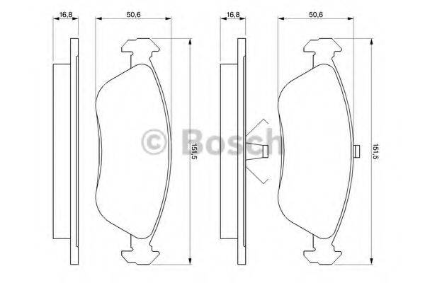 BOSCH 0986461137 Комплект гальмівних колодок, дискове гальмо