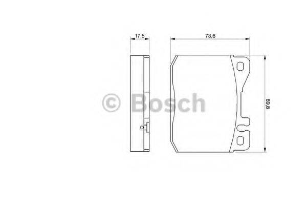 BOSCH 0986463412 Комплект гальмівних колодок, дискове гальмо