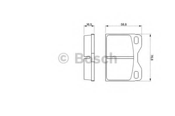 BOSCH 0986463736 Комплект гальмівних колодок, дискове гальмо