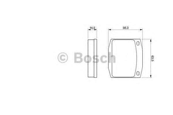 BOSCH 0986463911 Комплект гальмівних колодок, дискове гальмо