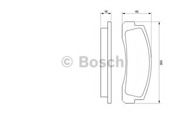 BOSCH 0986466601 Комплект гальмівних колодок, дискове гальмо