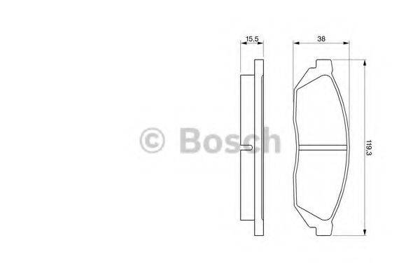 BOSCH 0986467311 Комплект гальмівних колодок, дискове гальмо