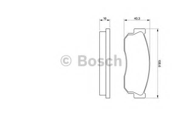 BOSCH 0986469580 Комплект гальмівних колодок, дискове гальмо