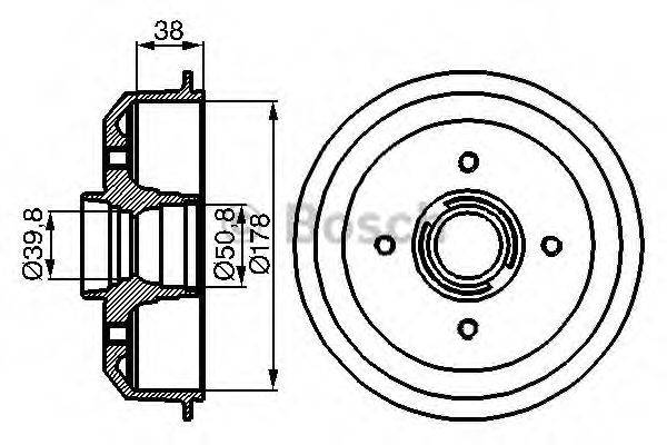 BOSCH 0986477013 Гальмівний барабан