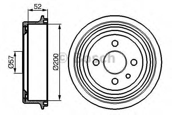 BOSCH 0986477018 Гальмівний барабан