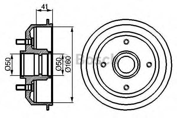 BOSCH 0986477044 Гальмівний барабан