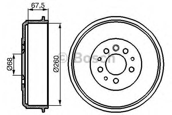 BOSCH 0986477046 Гальмівний барабан