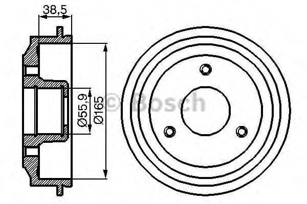 BOSCH 0986477066 Гальмівний барабан