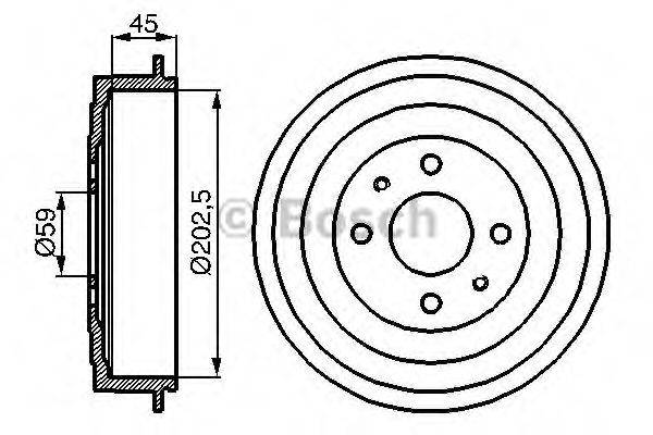 BOSCH 0986477109 Гальмівний барабан