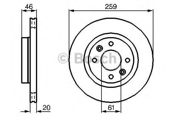 BOSCH 0986478270 гальмівний диск