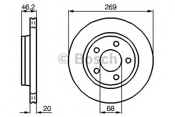 BOSCH 0986478316 гальмівний диск