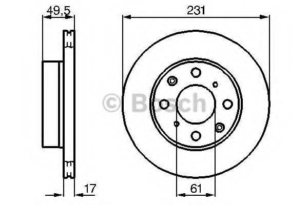 BOSCH 0986478347 гальмівний диск