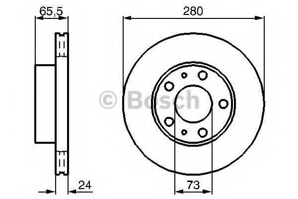 BOSCH 0986479B34 гальмівний диск