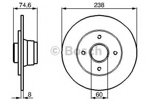 BOSCH 0986478442 гальмівний диск