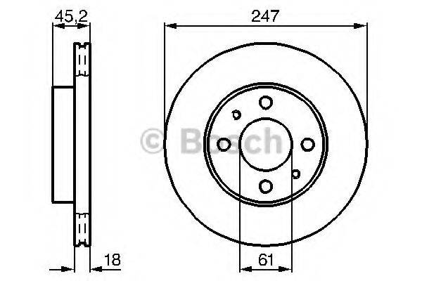 BOSCH 0986478459 гальмівний диск