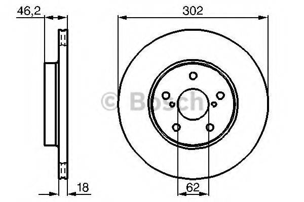 BOSCH 0986478490 гальмівний диск