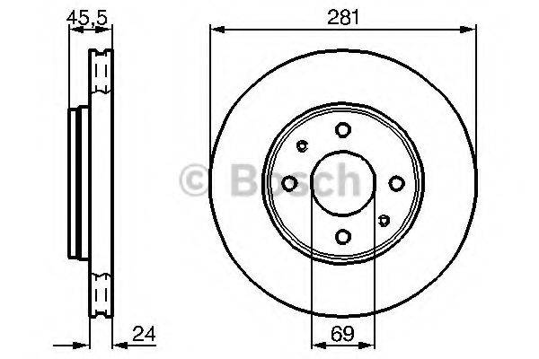 BOSCH 0986479B37 гальмівний диск