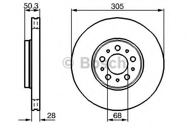 BOSCH 0986479C59 гальмівний диск