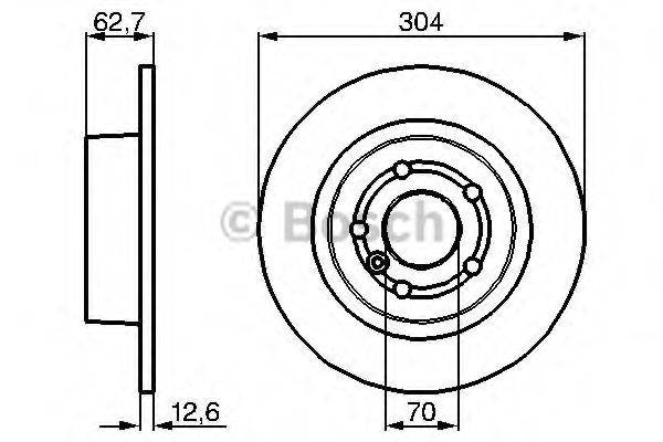 BOSCH 0986478497 гальмівний диск