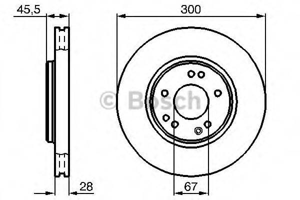 BOSCH 0986478526 гальмівний диск